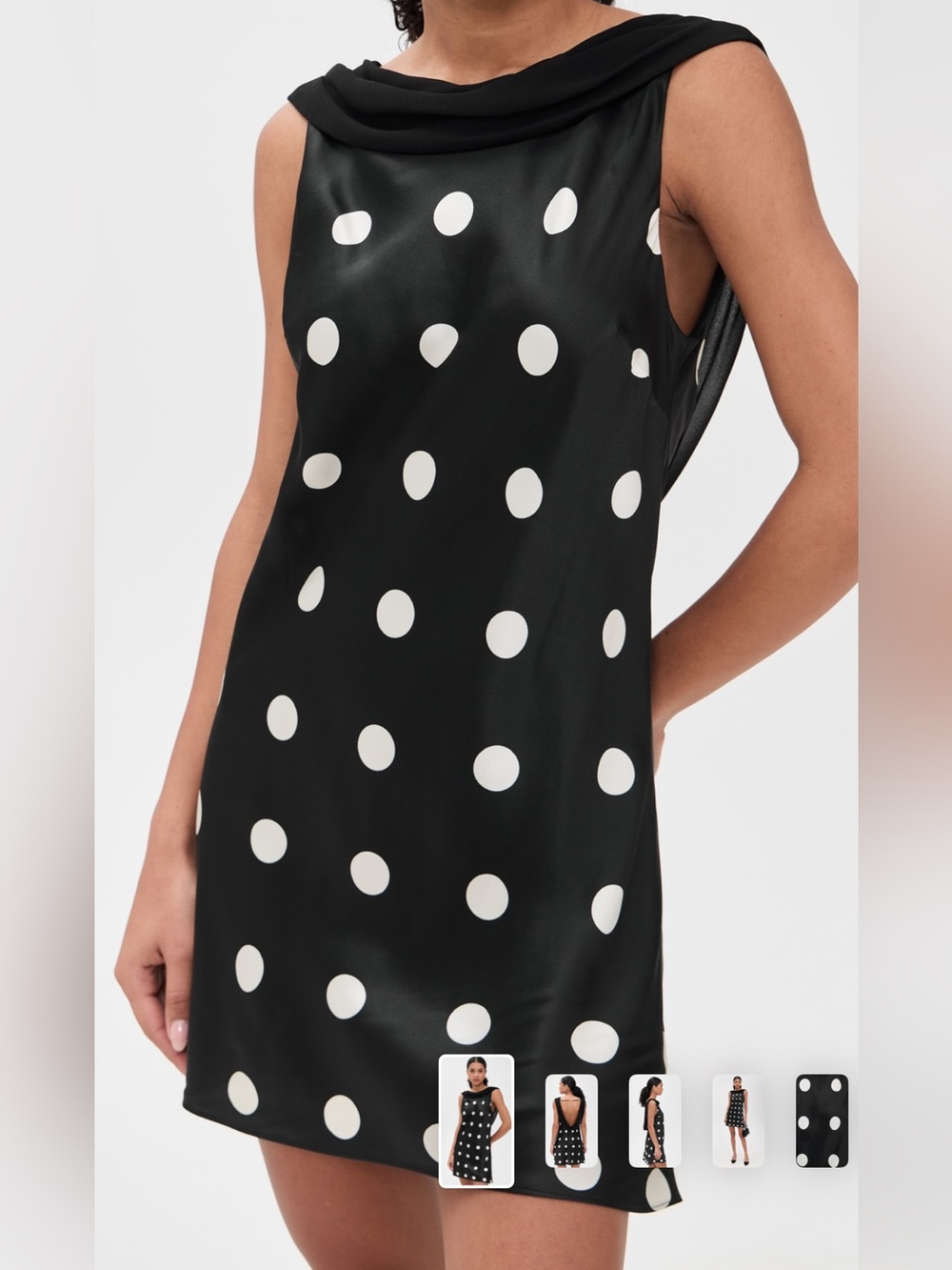 NWT reformation Janelle silk mini dress in moon dot / size XS